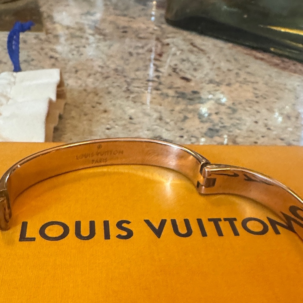 Louis Vuitton Gold-Tone Bracelet. Size small.